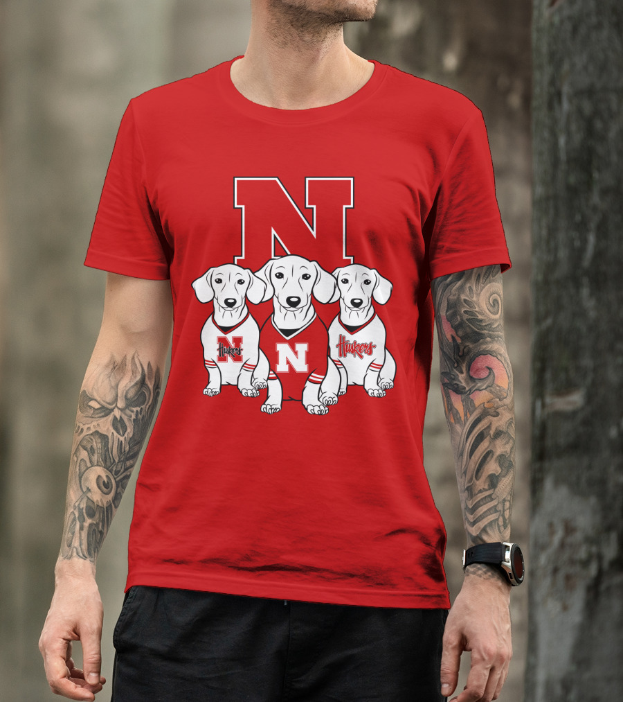 Nebraska Huskers Dachshund T-Shirt