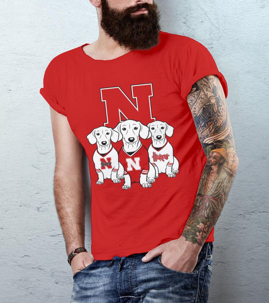 Nebraska Huskers Dachshund T-Shirt