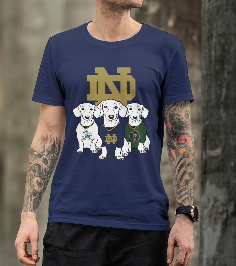 Dachshund Notre Dame Fighting Irish T-Shirt