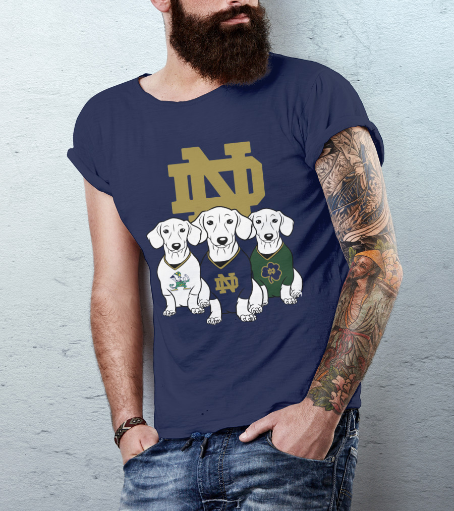 Dachshund Notre Dame Fighting Irish T-Shirt