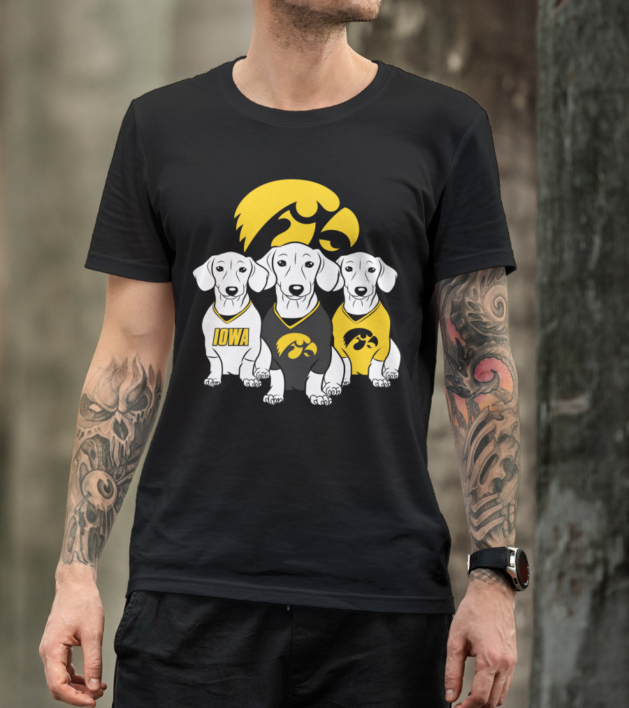 Iowa Hawkeyes Dachshund Trio T-Shirt