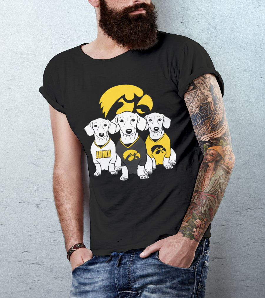 Iowa Hawkeyes Dachshund Trio T-Shirt