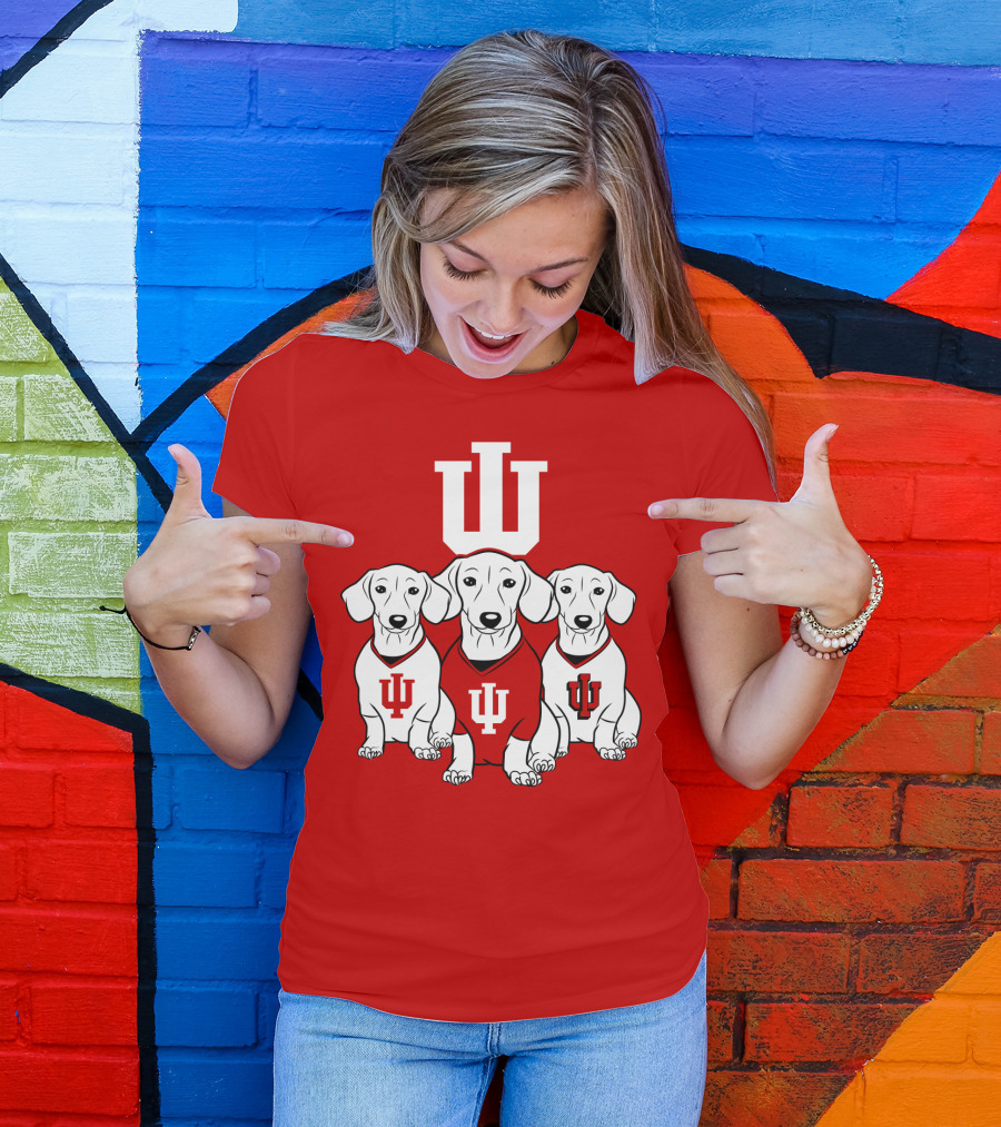 Indiana University Iu Logo Dogs T-Shirt