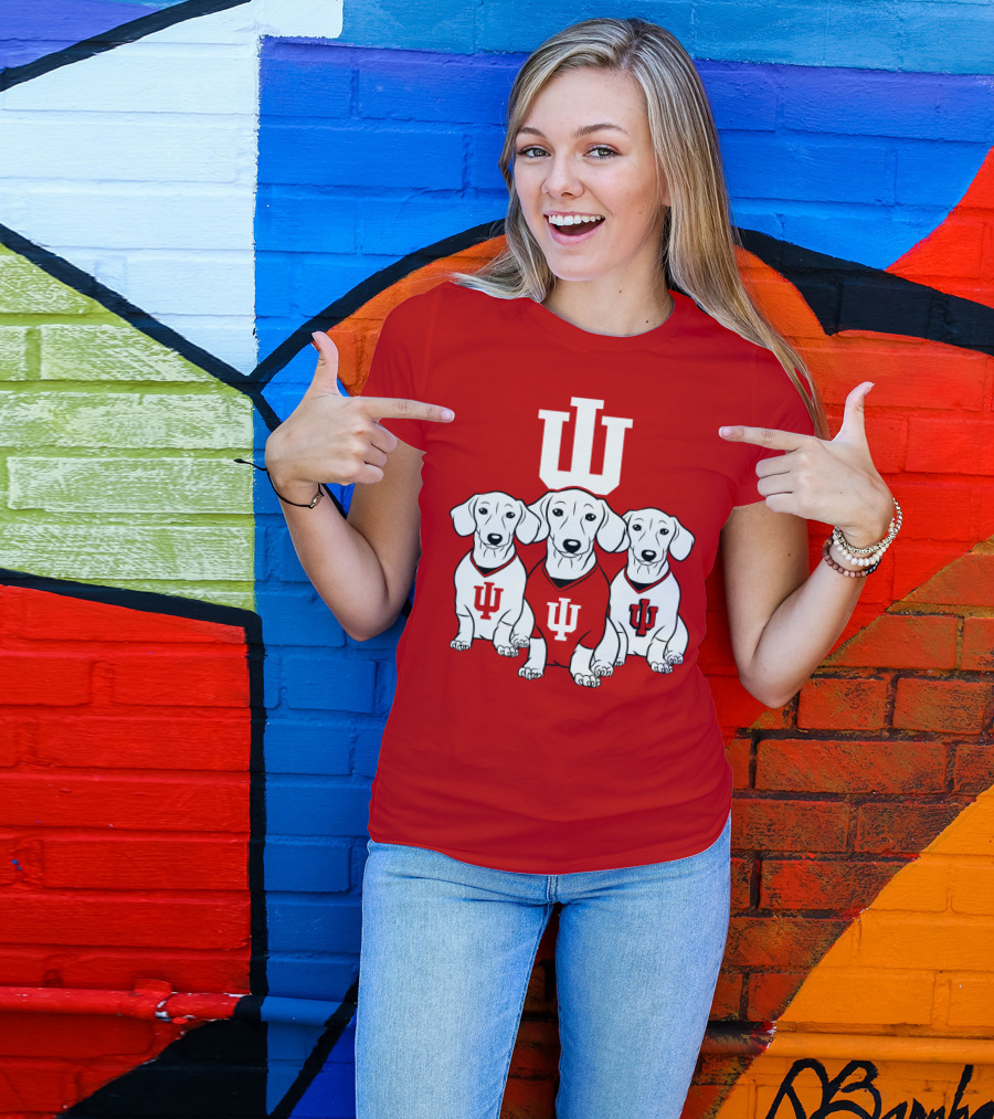 Indiana University Iu Logo Dogs T-Shirt