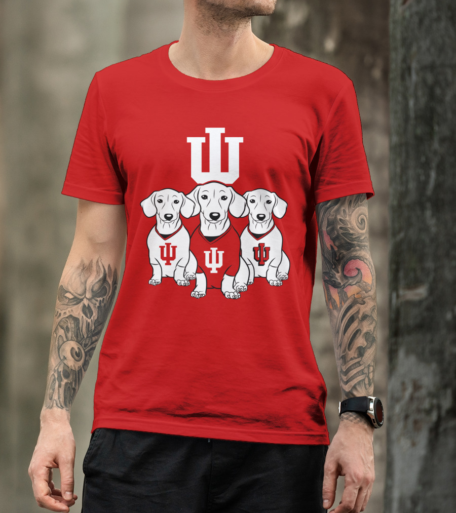 Indiana University Iu Logo Dogs T-Shirt