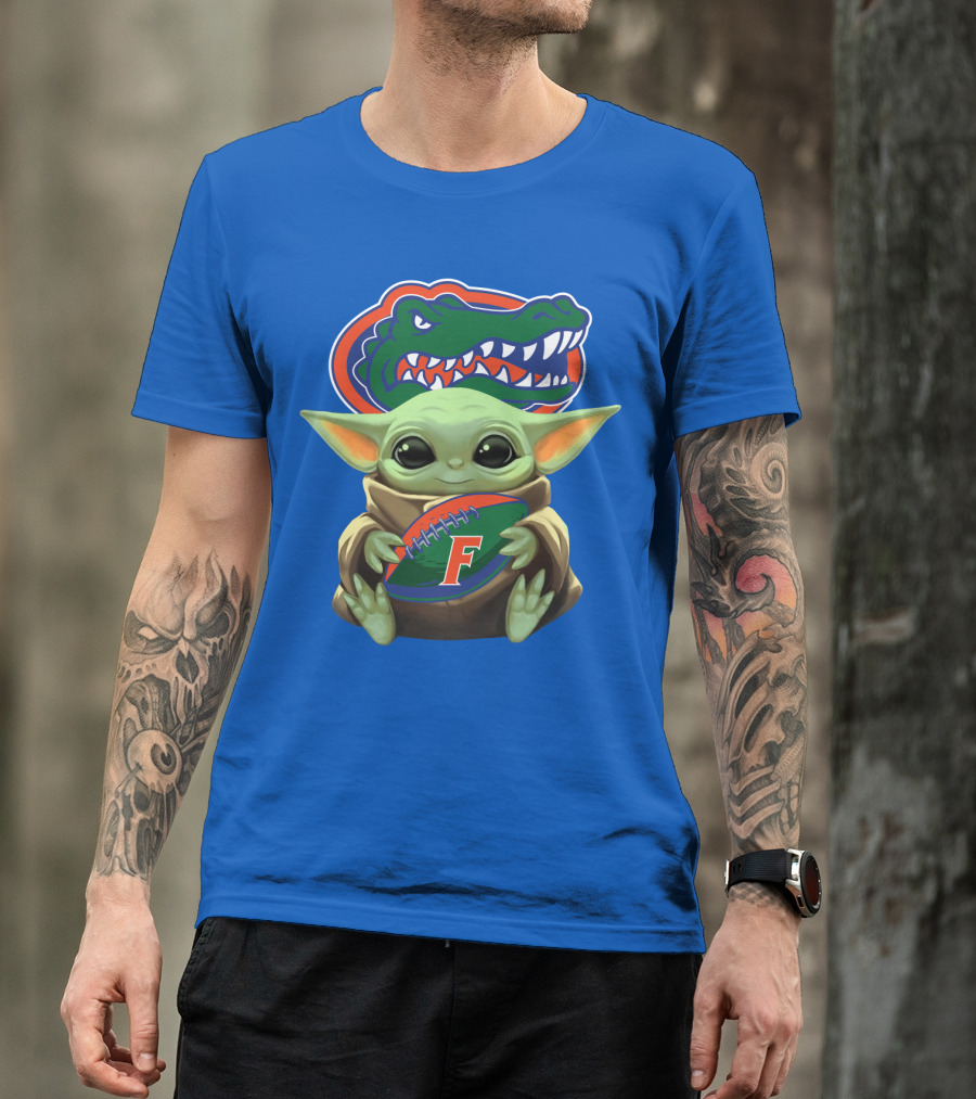 Baby Yoda Florida Gators Football Fan T-Shirt