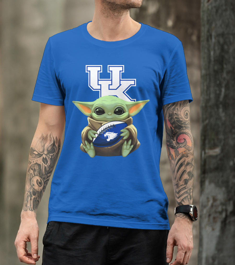 Baby Yoda UK Wildcats Football Fan T-Shirt