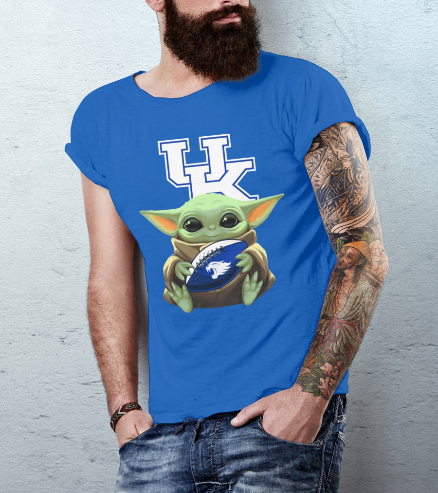 Baby Yoda UK Wildcats Football Fan T-Shirt