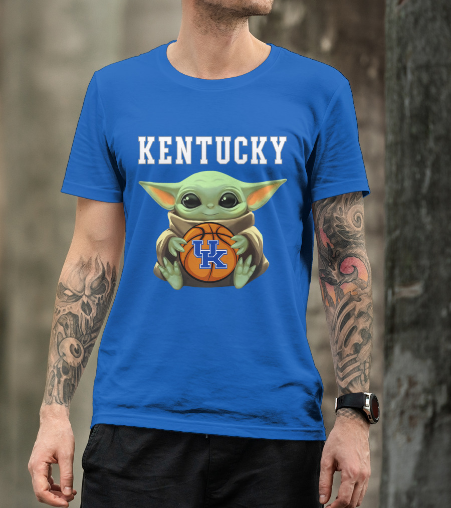 Kentucky Wildcats Baby Yoda Basketball T-Shirt