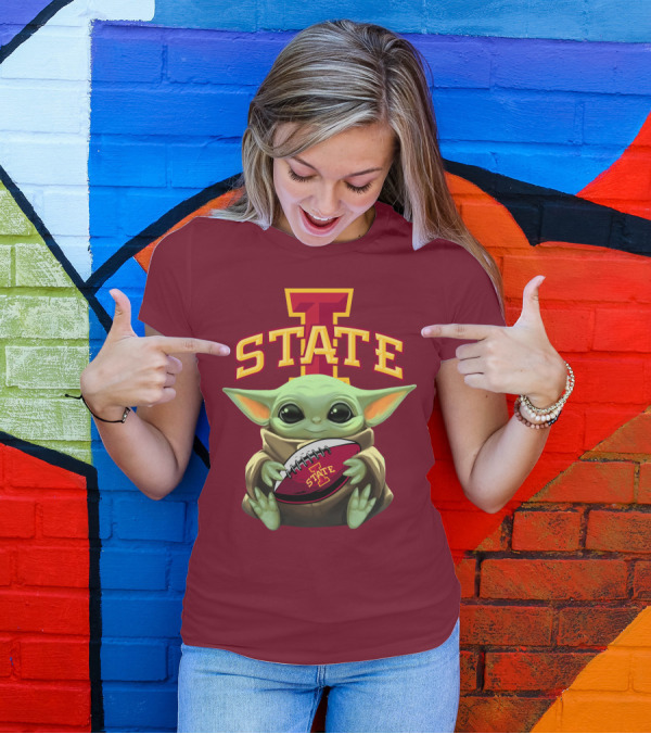 Baby Yoda Iowa State Football T-Shirt
