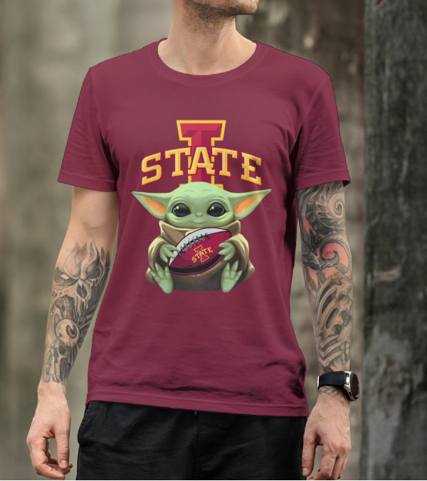 Baby Yoda Iowa State Football T-Shirt
