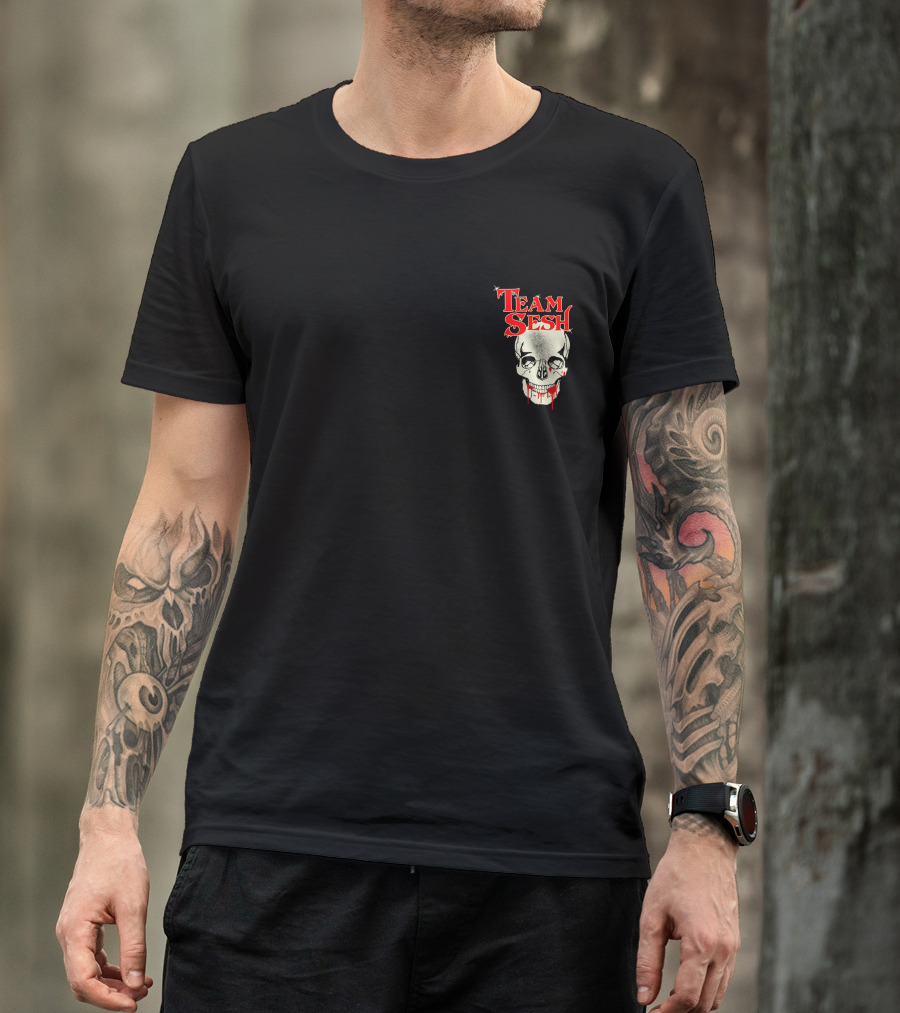 Team Sesh Skull Faces Of Sesh Pullover Hood T-Shirt