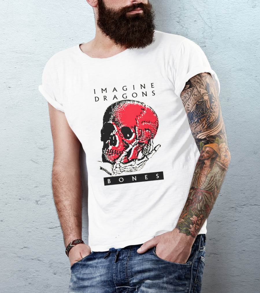IMAGINE DRAGONS BONES Skull T-Shirt