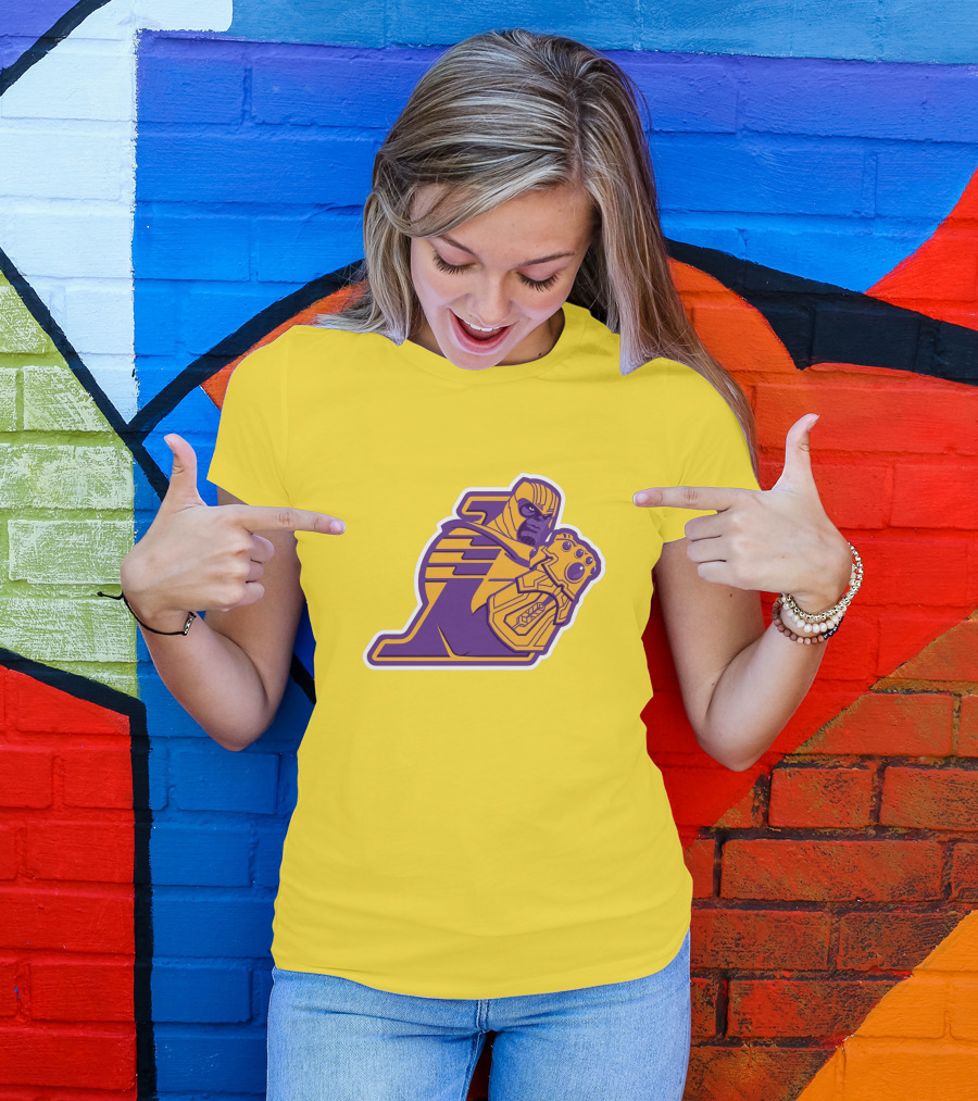 LA Lakers Thanos Infinity Gauntlet Mashup T-Shirt