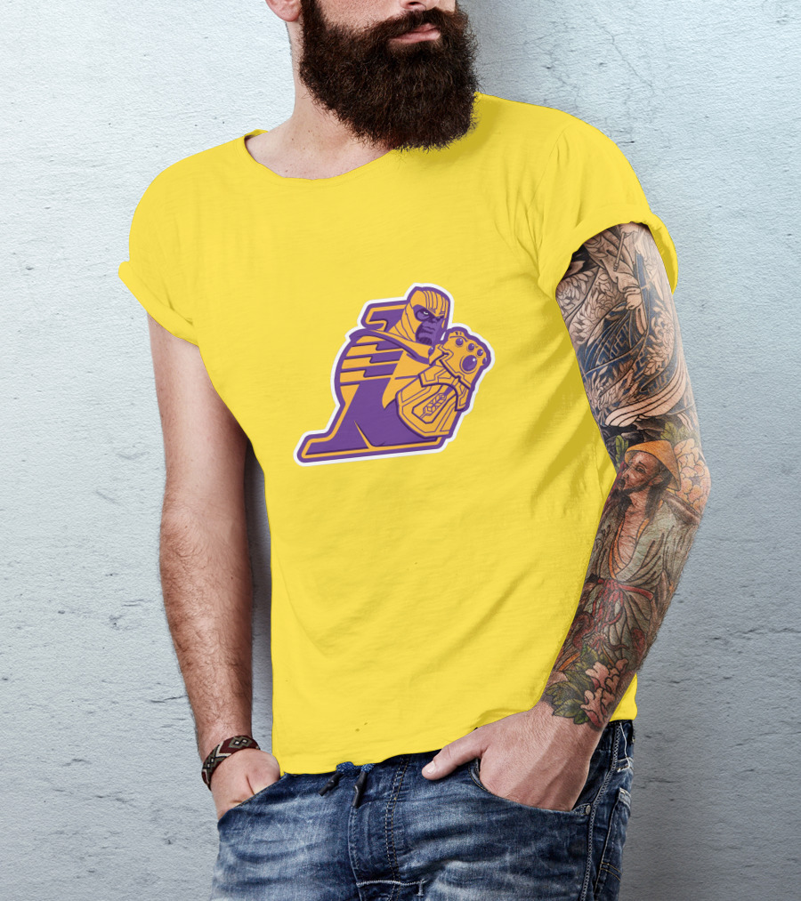 LA Lakers Thanos Infinity Gauntlet Mashup T-Shirt
