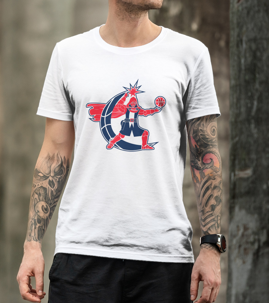 Washington Dr. Doom NBA Character With Basketball And Crescent T-Shirt