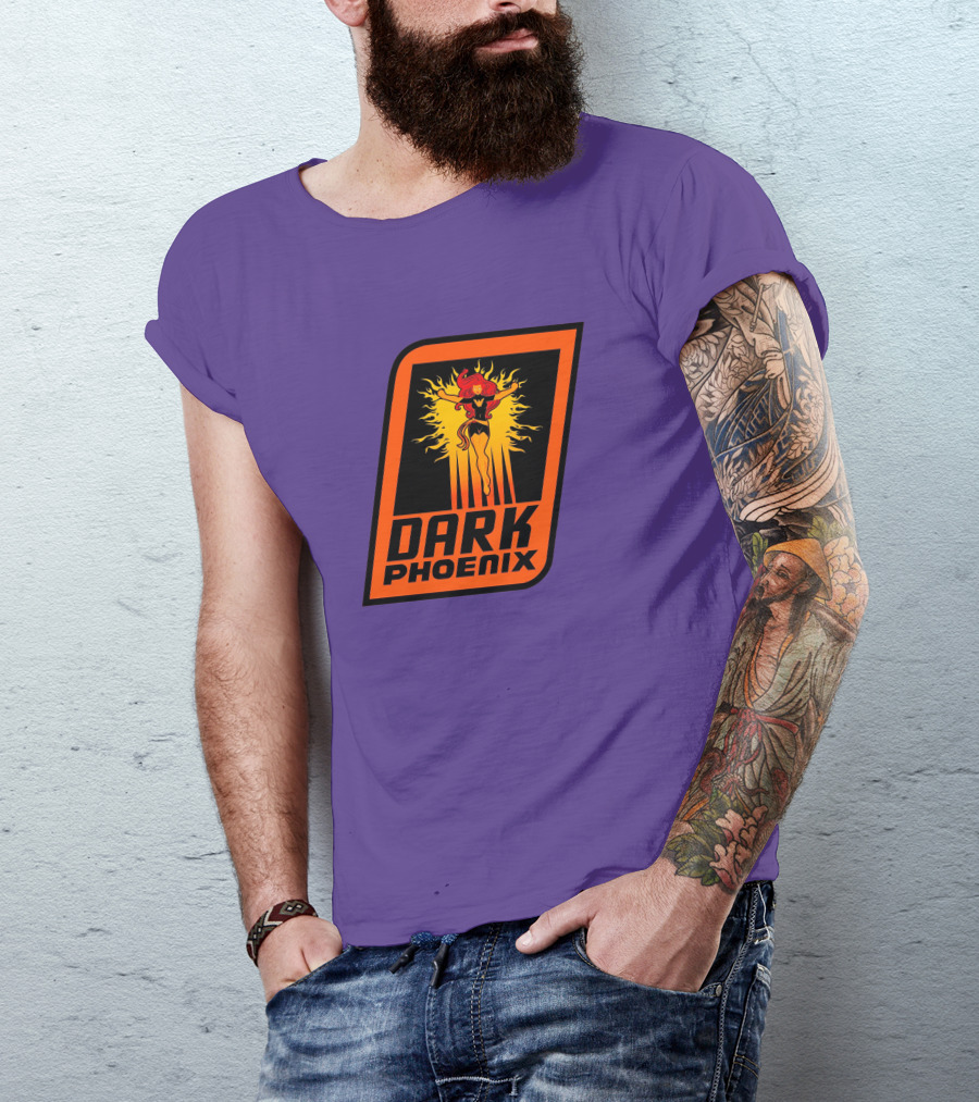 Dark Phoenix NBA X-Men Crossover Logo Design With Fiery Character T-Shirt