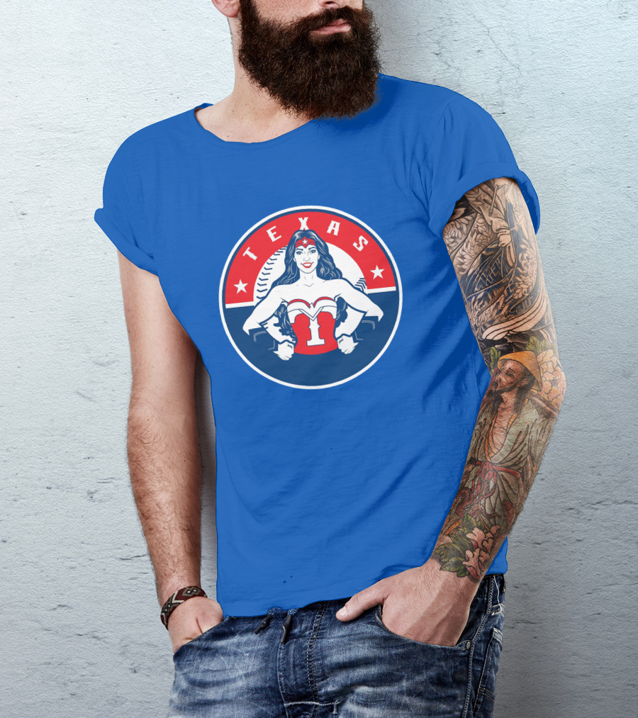 Texas Wonder Woman Baseball Icon T-Shirt