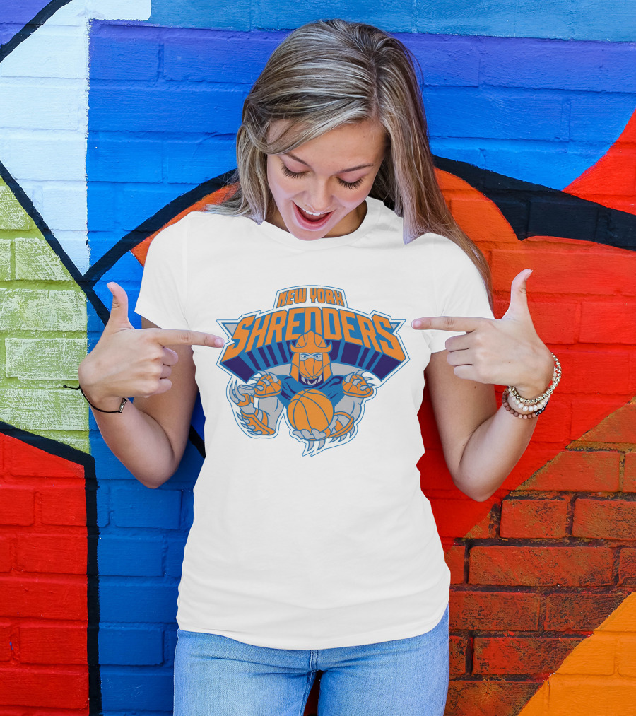 New York Shredders Basketball Villain Motif T-Shirt