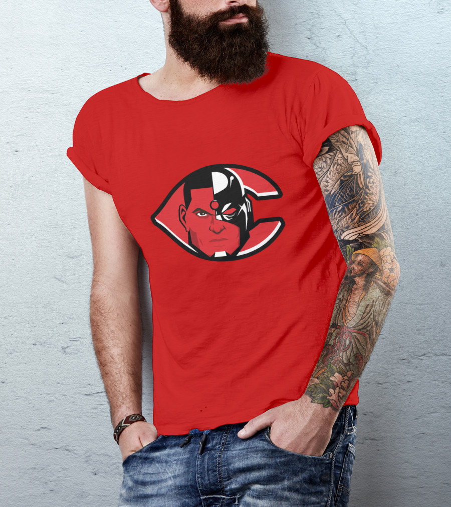 Cincinnati Cyborgs MLB Logo Face T-Shirt