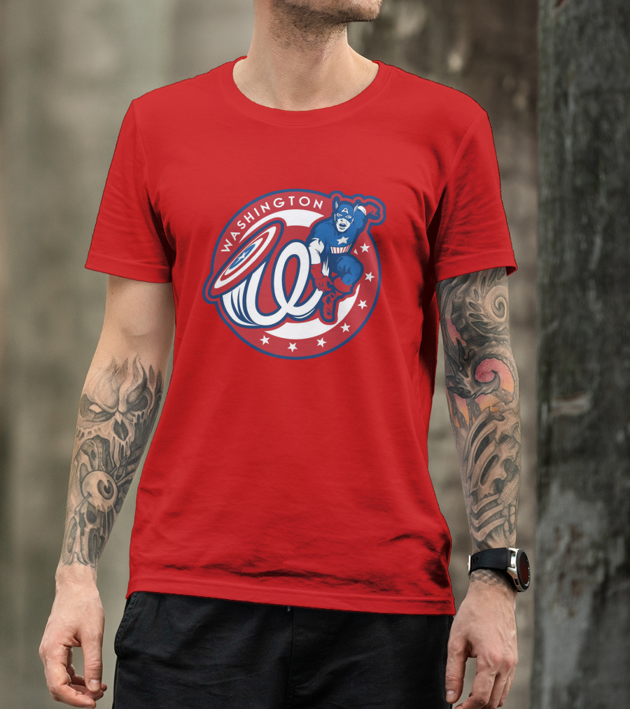 Washington Captain America MLB Crossover T-Shirt