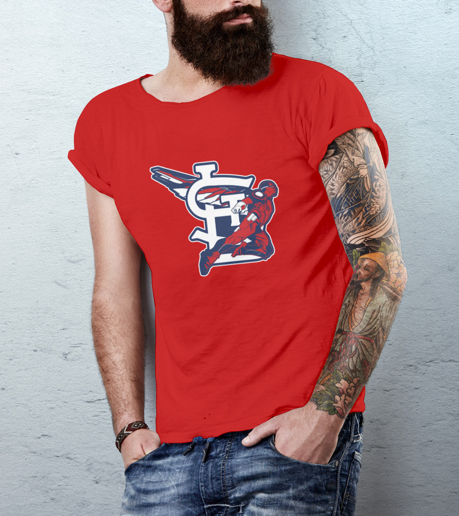 St. Louis Falcons MLB Logo With Winged Superhero T-Shirt