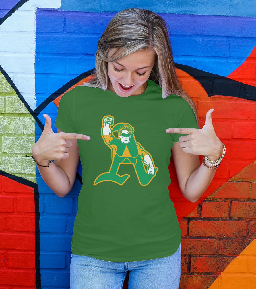 Oakland Athletics Green Lantern MLB Crossover T-Shirt