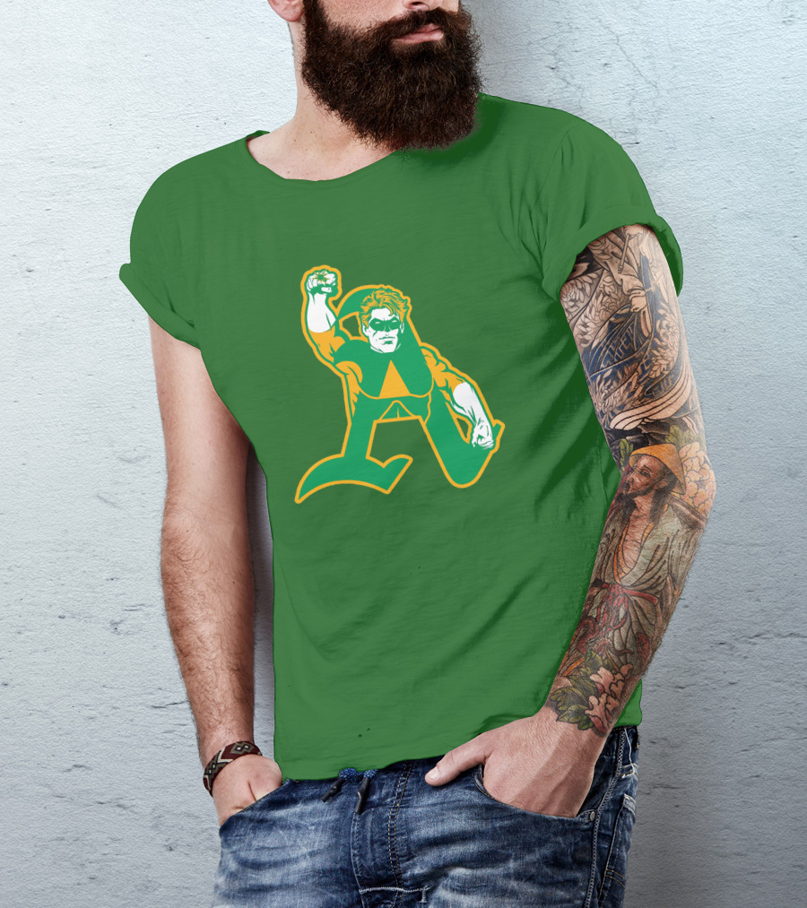 Oakland Athletics Green Lantern MLB Crossover T-Shirt