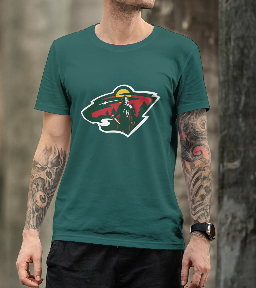 Minnesota Wild Michael Myers NHL Crossover T-Shirt
