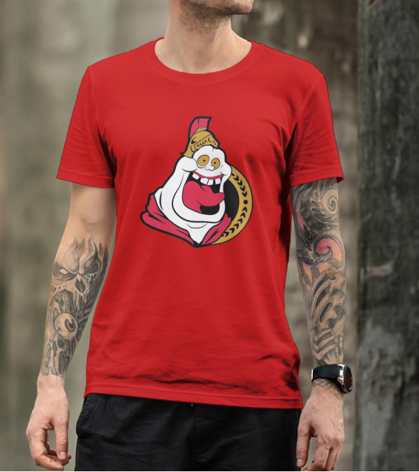Ottawa Slimers Ghost Glowing Roman Hockey T-Shirt