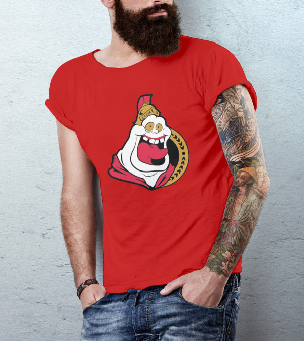 Ottawa Slimers Ghost Glowing Roman Hockey T-Shirt