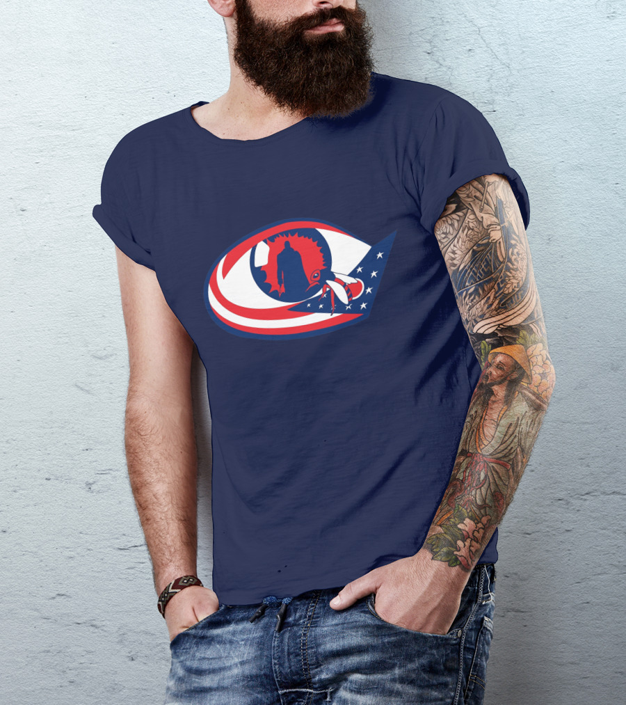 Columbus Candymans American Flag Eye And Bee T-Shirt