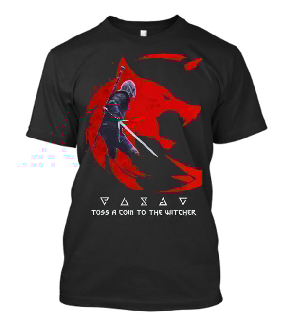 Toss A Coin To The Witcher 3 Red Wolf Wild Hunt Geralt Of Rivia T-Shirt