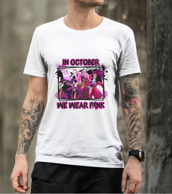 In October We Wear Pink Villains T-Shirt