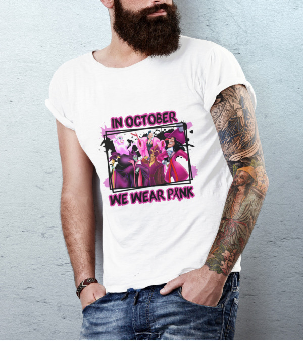 In October We Wear Pink Villains T-Shirt
