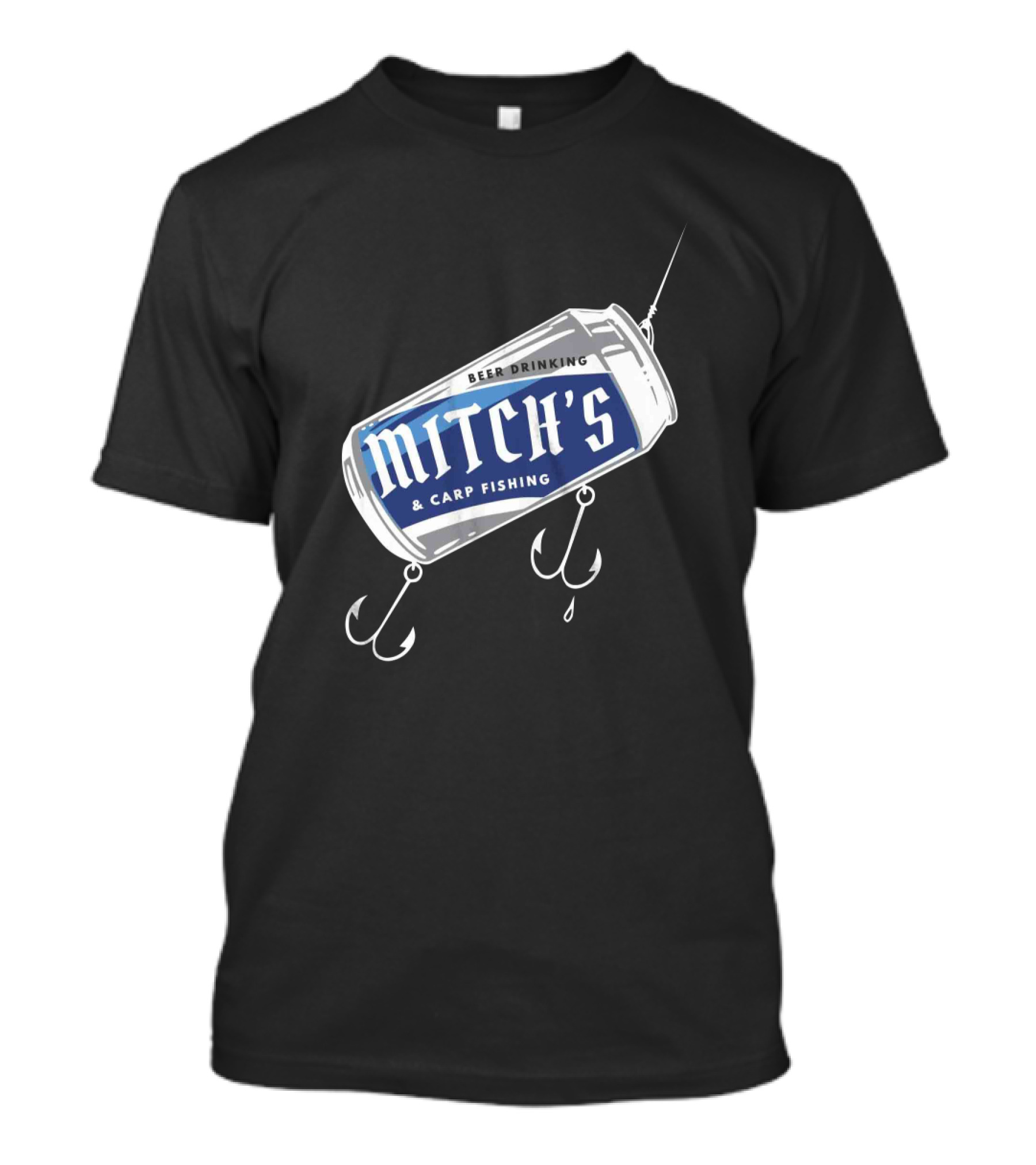 Mitch's Beer Drinking Can Fishing Hooks Personalized VBK T-Shirt