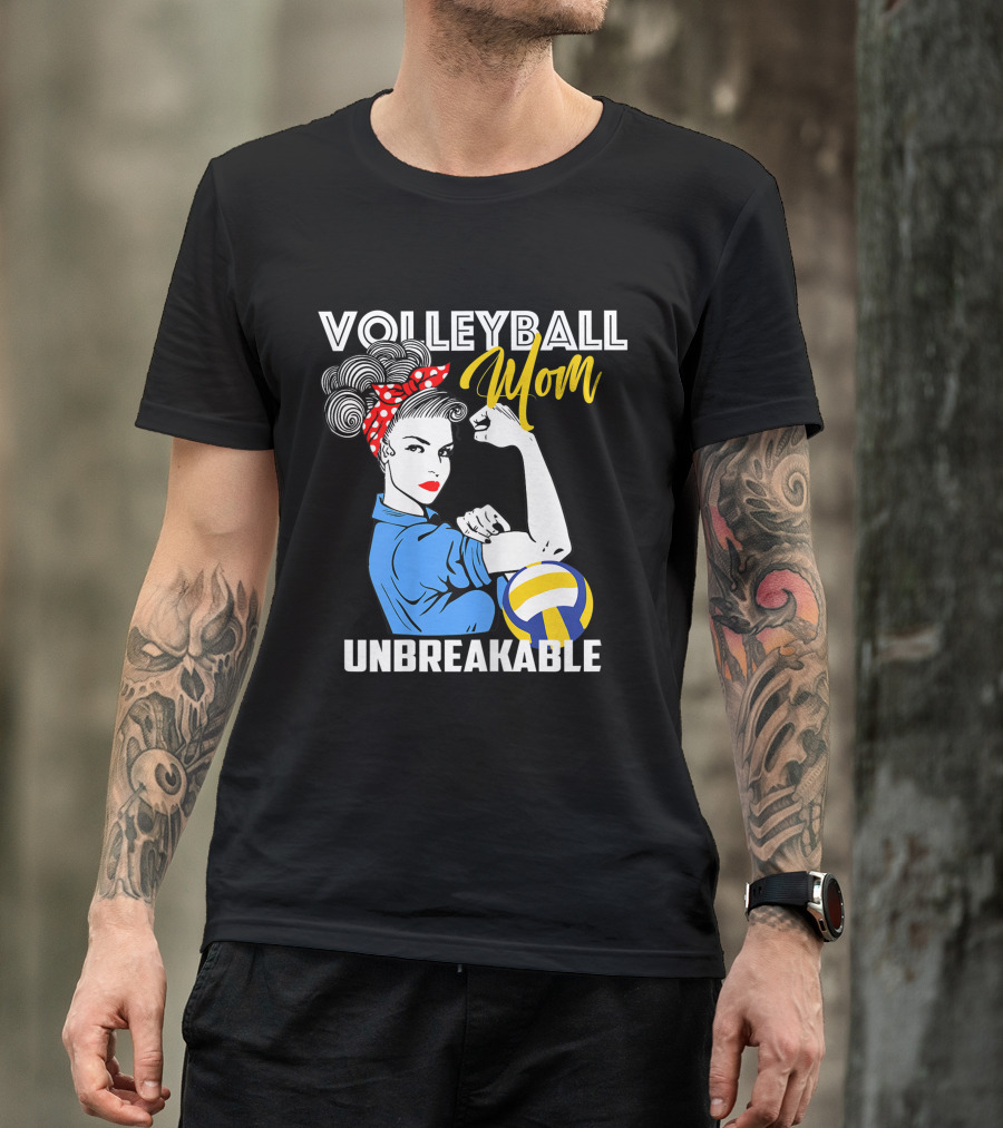 Volleyball Mom Unbreakable Strong Femininity Empowerment Iconic T-Shirt