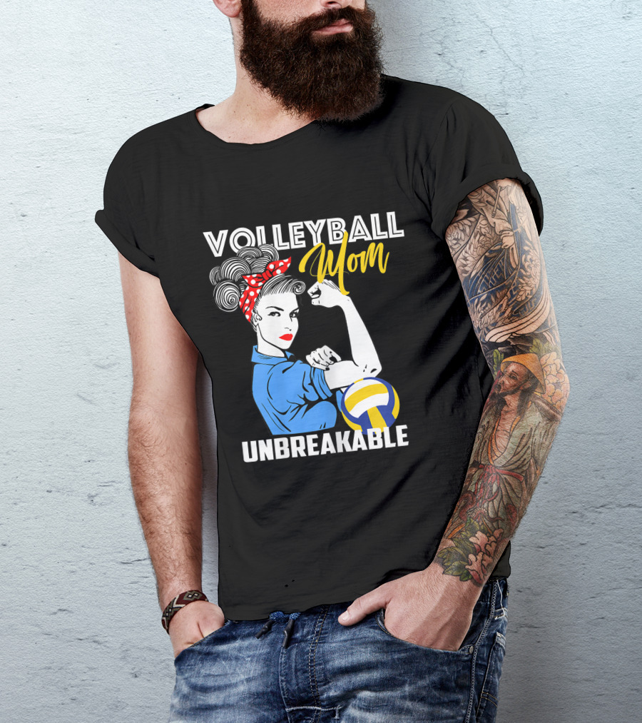 Volleyball Mom Unbreakable Strong Femininity Empowerment Iconic T-Shirt