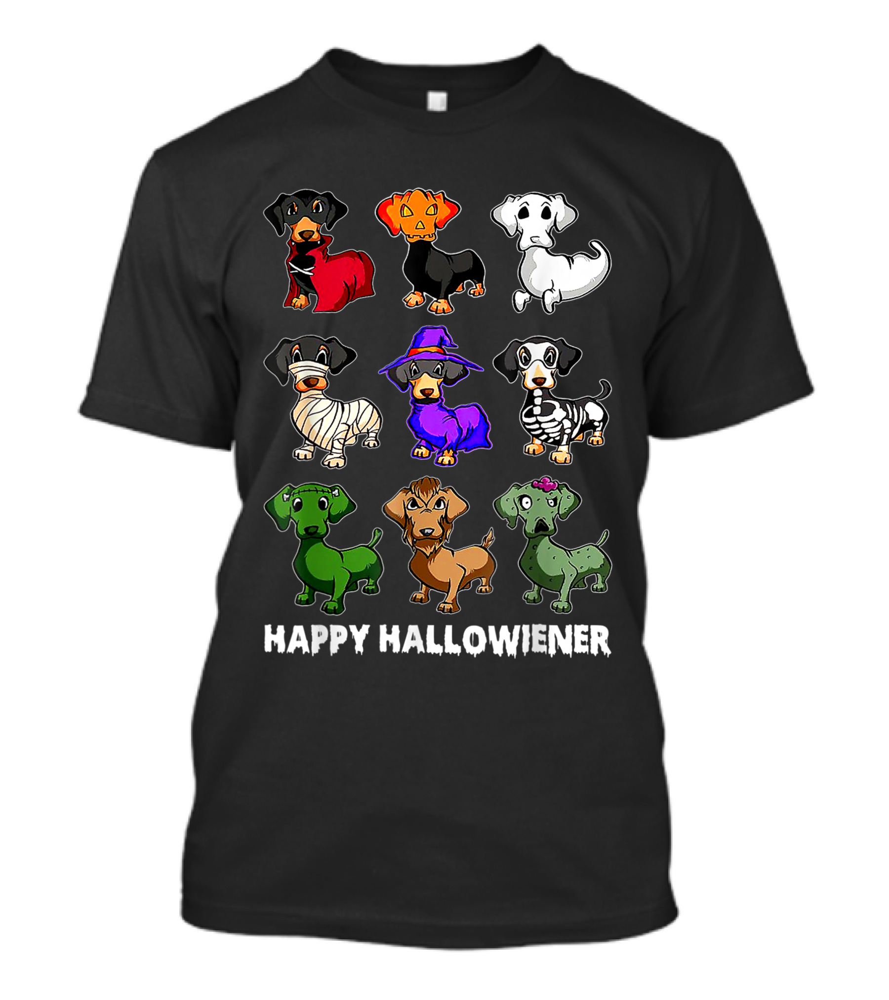 Happy Halloweiner Funny Halloween Dachshund Dogs Lover T-Shirt