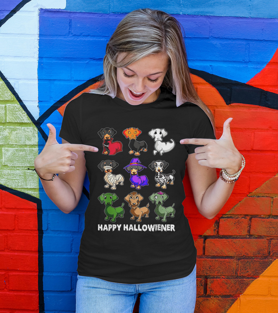 Happy Halloweiner Funny Halloween Dachshund Dogs Lover T-Shirt