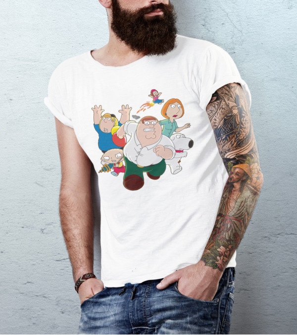 Family Guy Peter Lois Brian Stewie Meg Chris Running Team T-Shirt