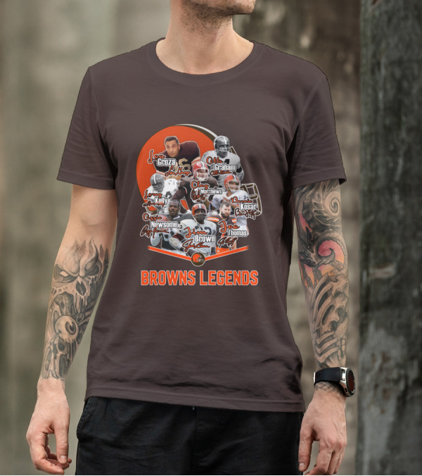 Browns Legends Lou Groza Jim Brown Otto Graham Legendary Players T-Shirt