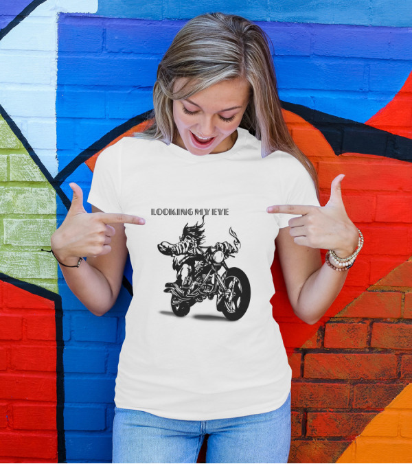 Raider Looking My Eye Biker Riding Motorcycle T-Shirt