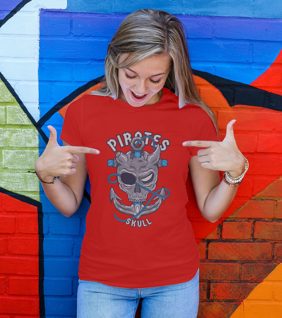 Pirates Skull Pirates Of The Caribbean Anchor Rope T-Shirt
