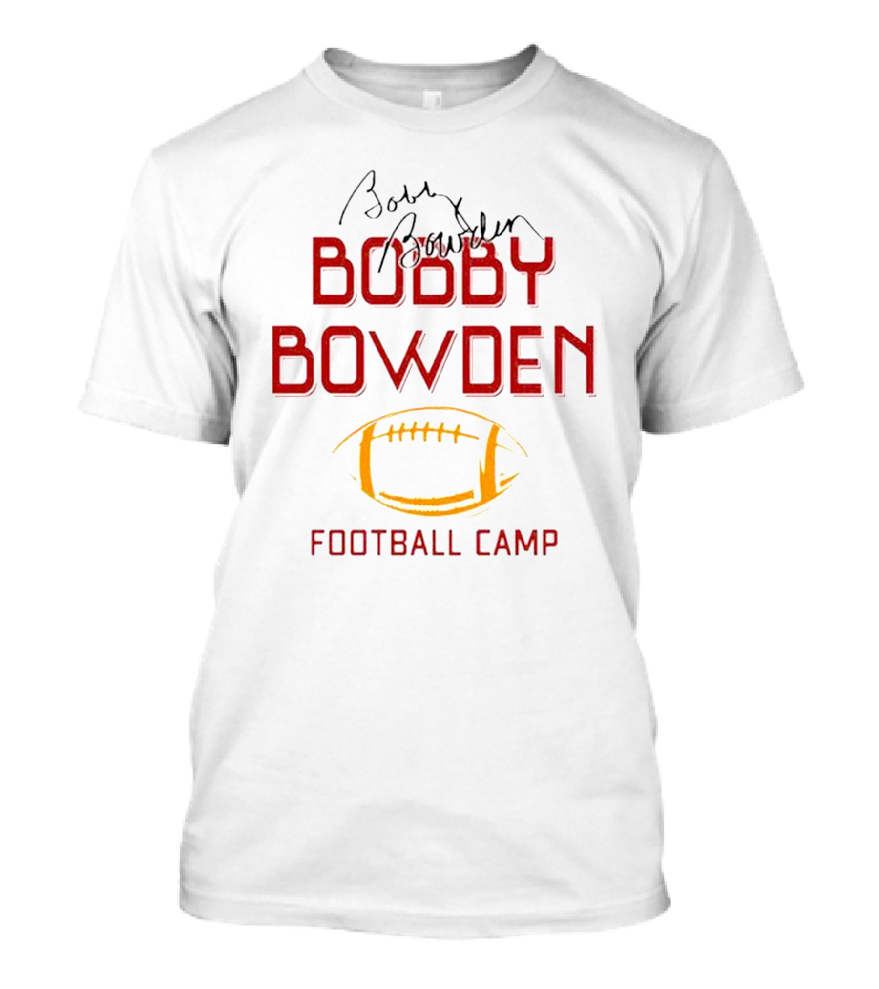 Bobby Bowden Football Camp With Autograph And Football T-Shirt