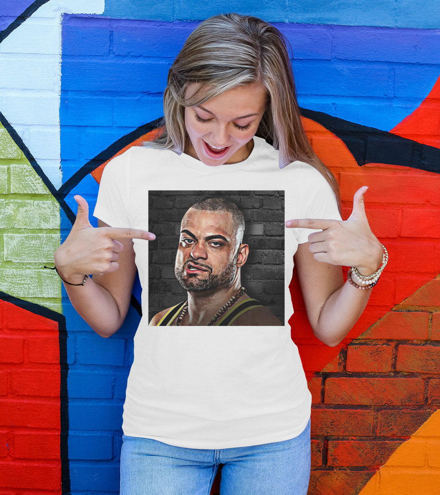 Eddie Kingston Brick Wall Background T-Shirt