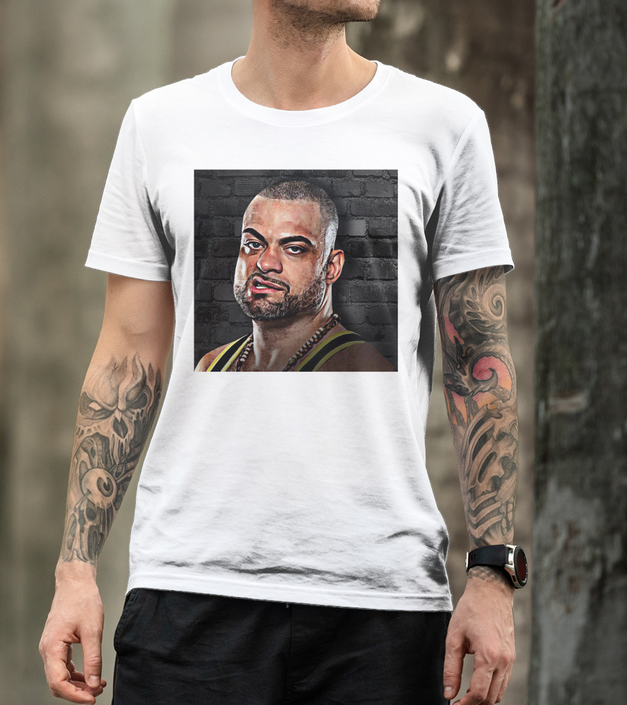 Eddie Kingston Brick Wall Background T-Shirt
