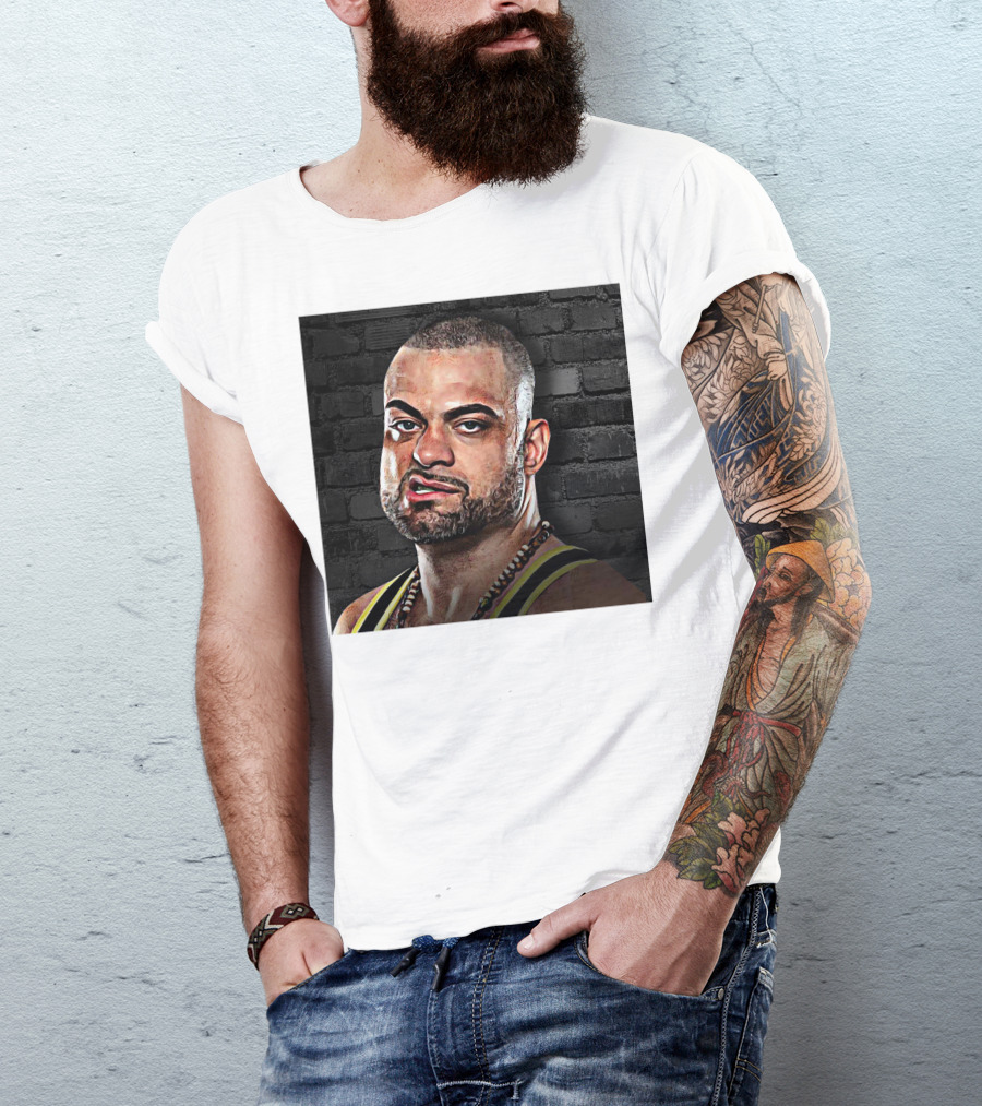 Eddie Kingston Brick Wall Background T-Shirt