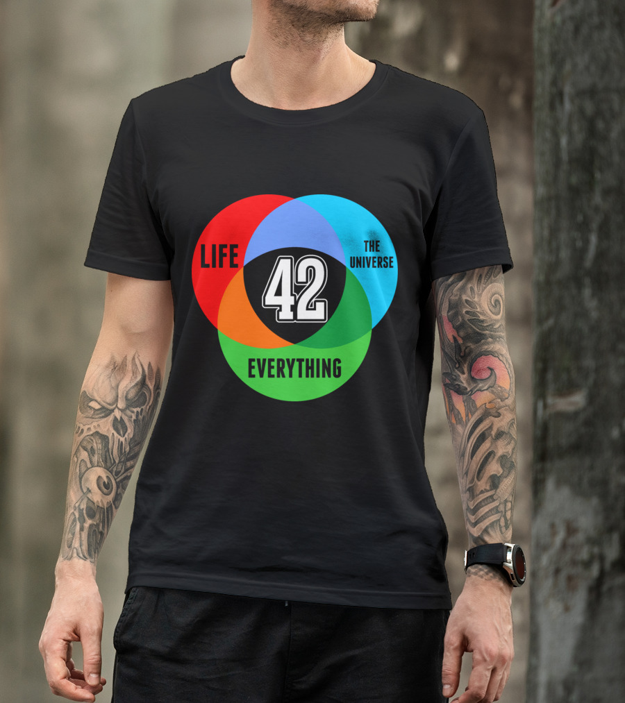 Life The Universe Everything 42 Science Venn Diagram T-Shirt