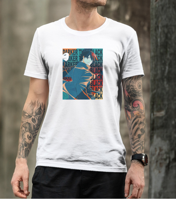 Darker Than Black Anime Character Mask T-Shirt